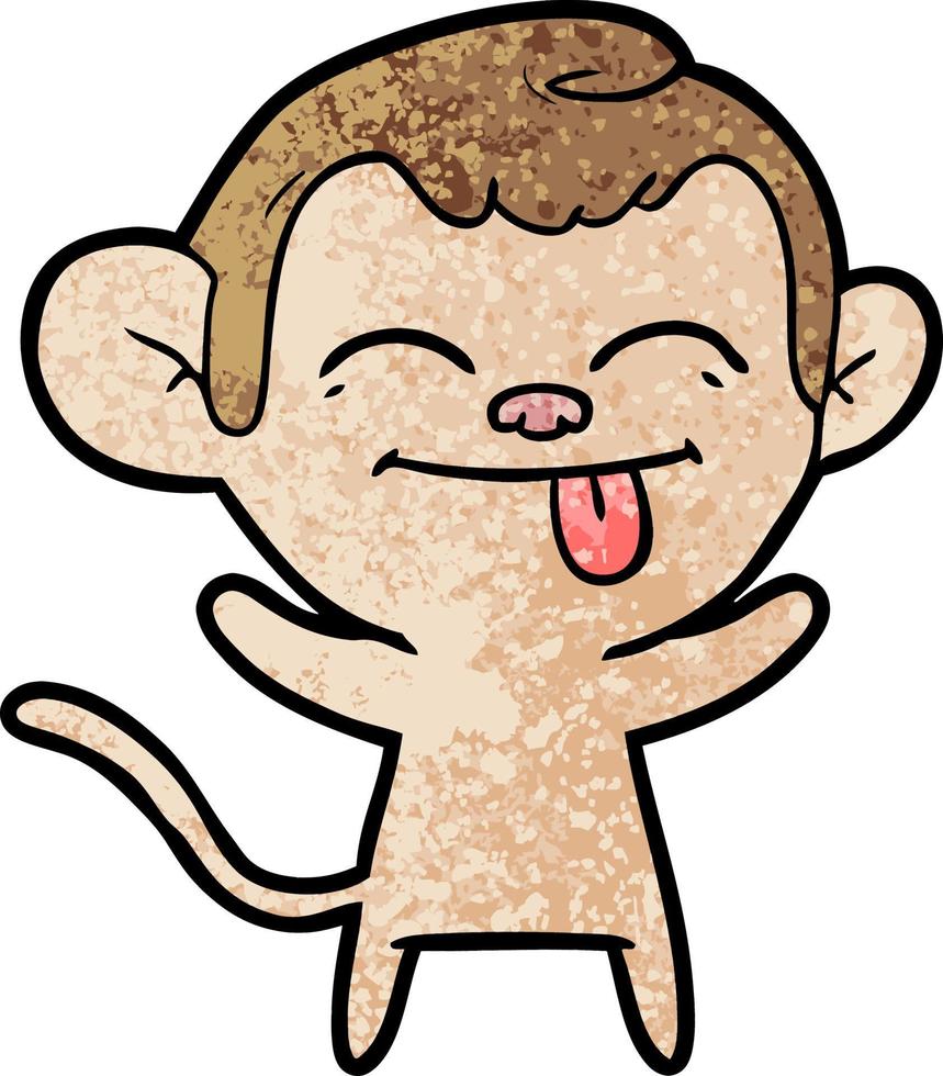 funny cartoon monkey vector