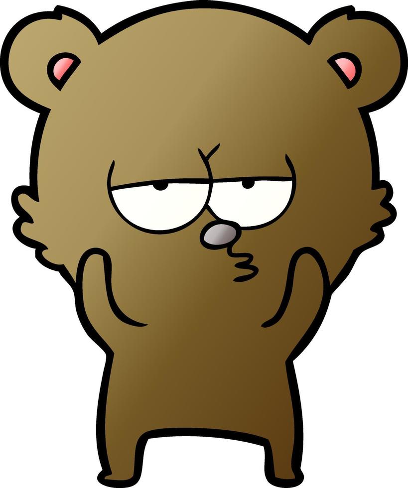 personaje de dibujos animados de oso vector