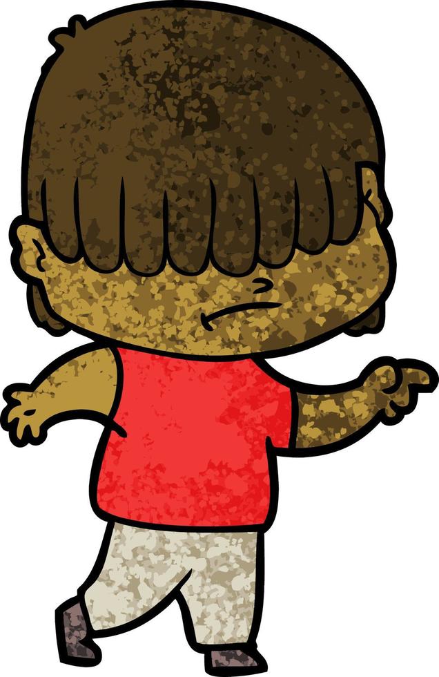 cartoon boy with untidy hair vector