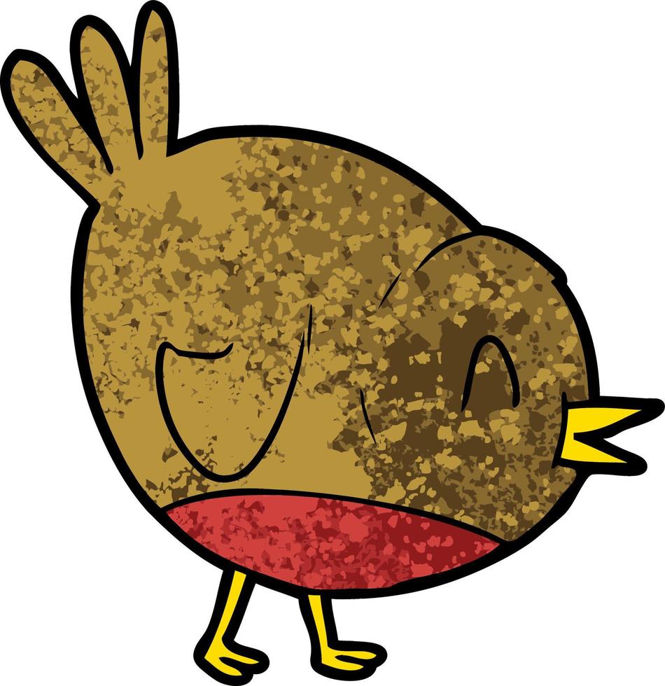 cartoon robin bird vector