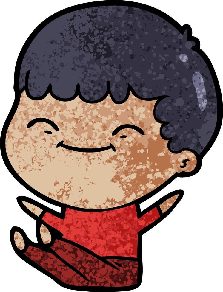 niño feliz de dibujos animados vector