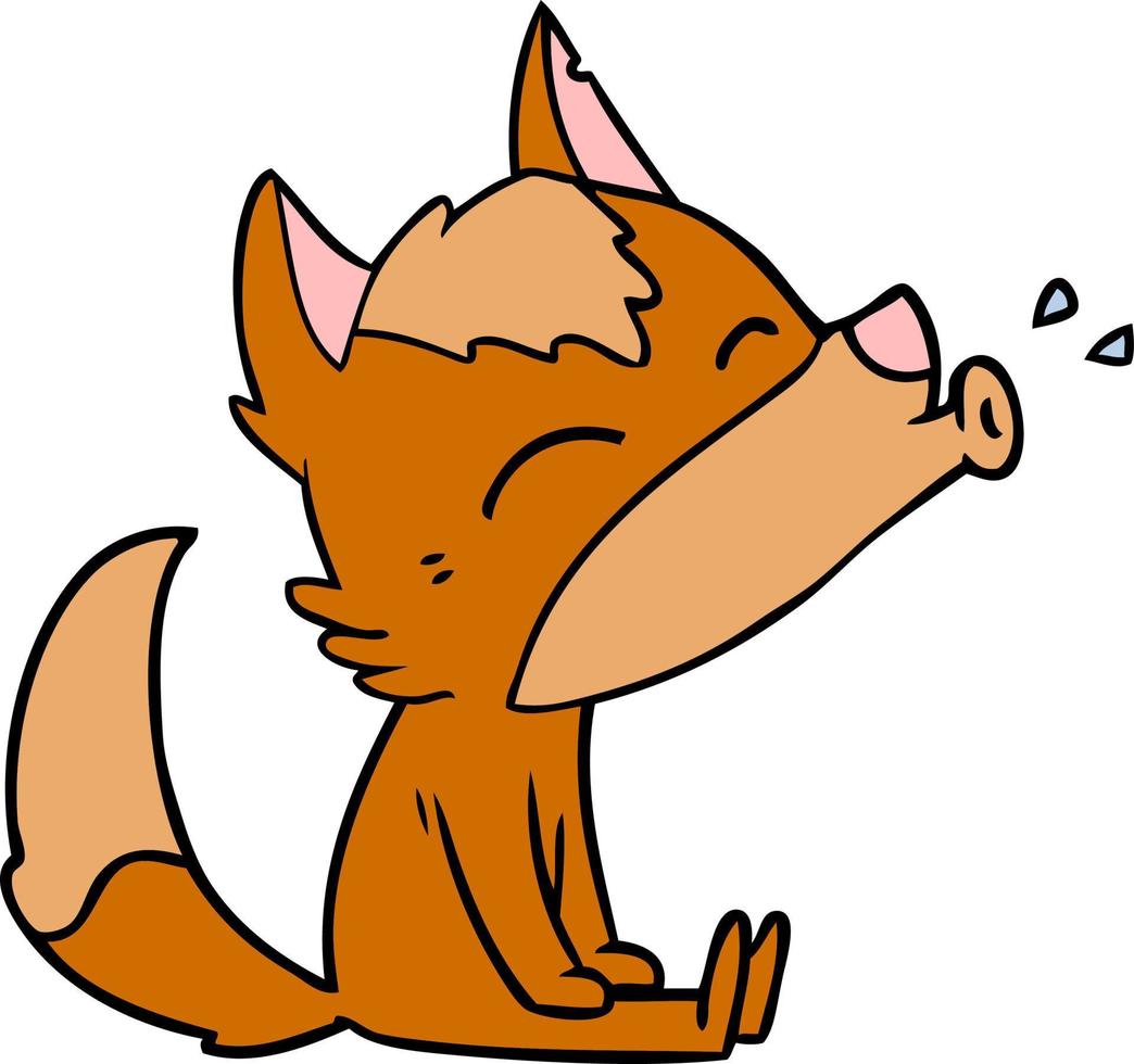 fox cartoon character vector