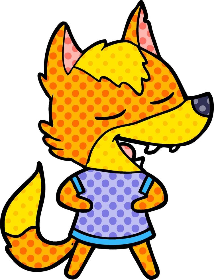 fox cartoon character vector
