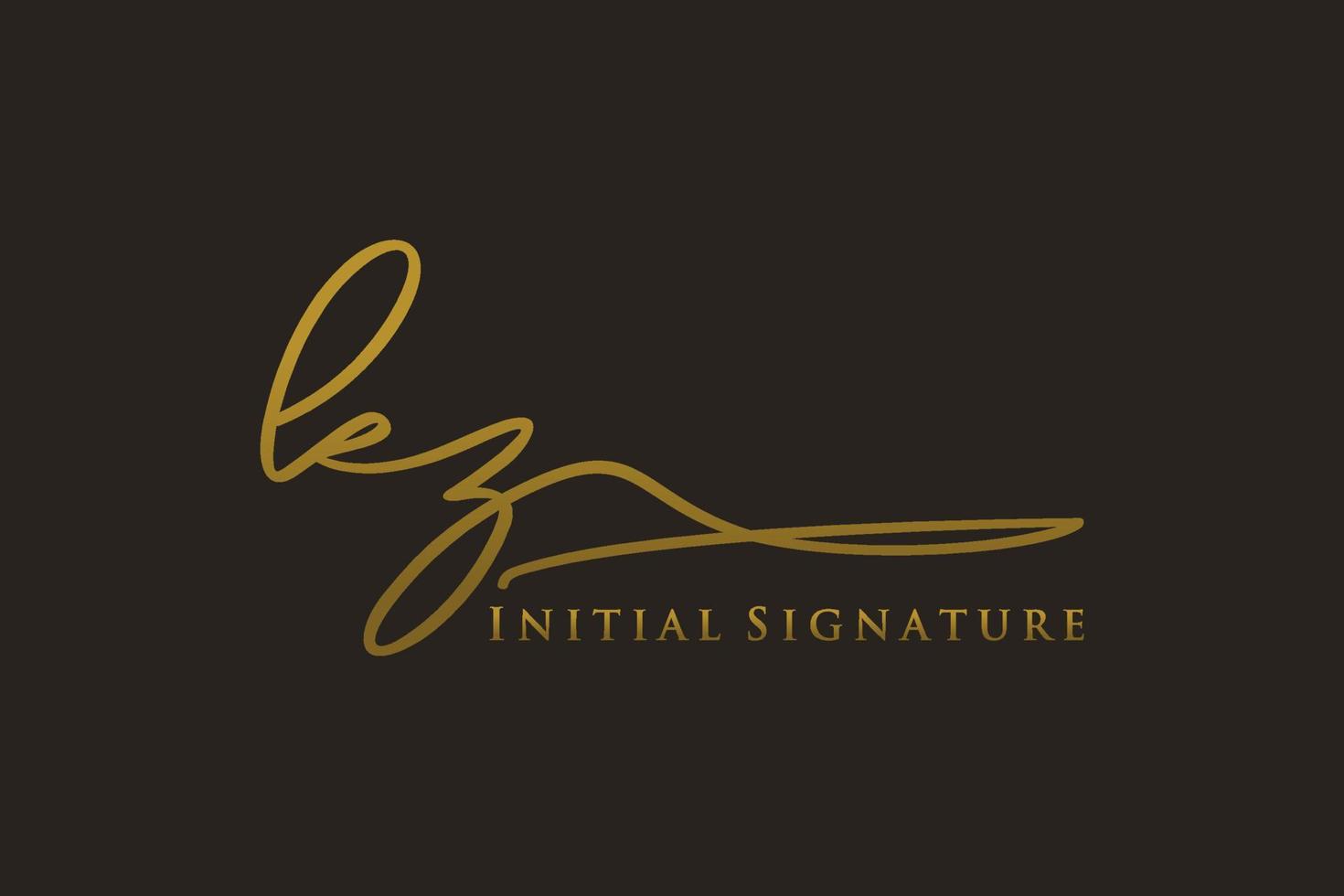 plantilla de logotipo de firma de letra kz inicial logotipo de diseño elegante. ilustración de vector de letras de caligrafía dibujada a mano.