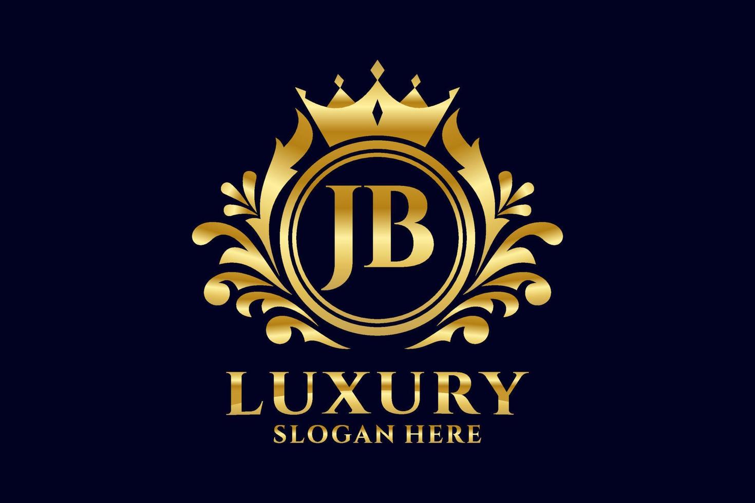 Initial JB Letter Royal Luxury Logo template in vector art for luxurious branding projects and other vector illustration.