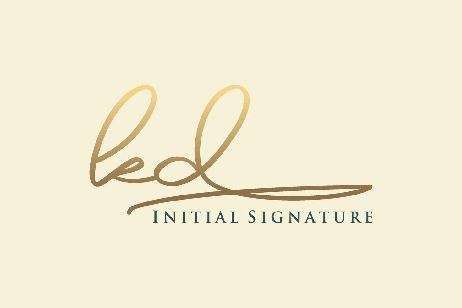 Initial KD Letter Signature Logo Template elegant design logo. Hand drawn Calligraphy lettering Vector illustration.