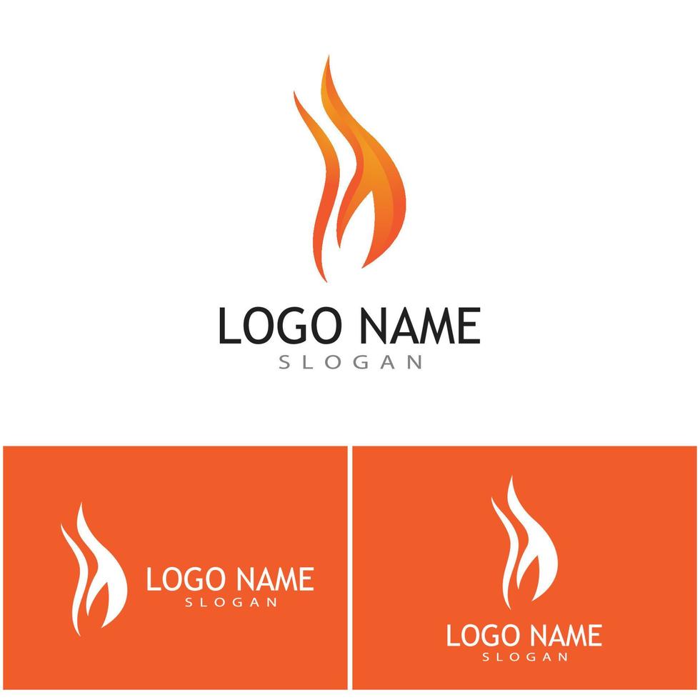 diseño de concepto de vector de logotipo de llama de fuego