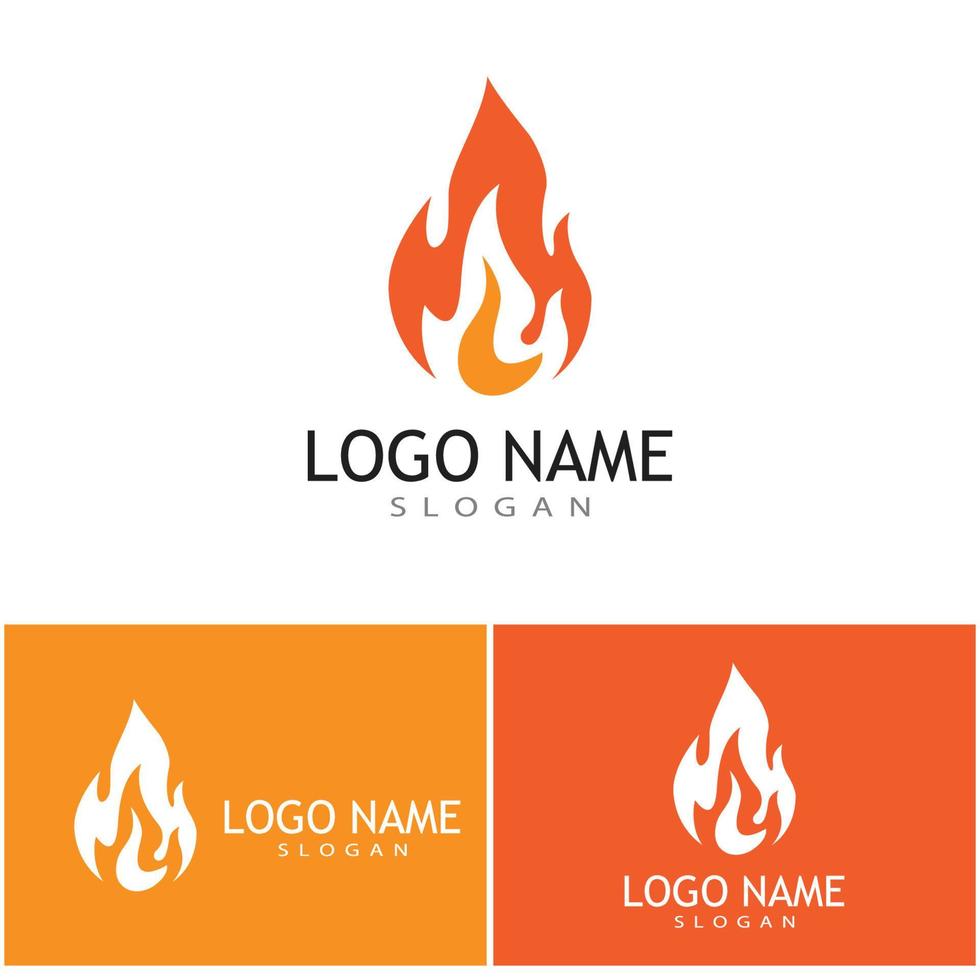 diseño de concepto de vector de logotipo de llama de fuego