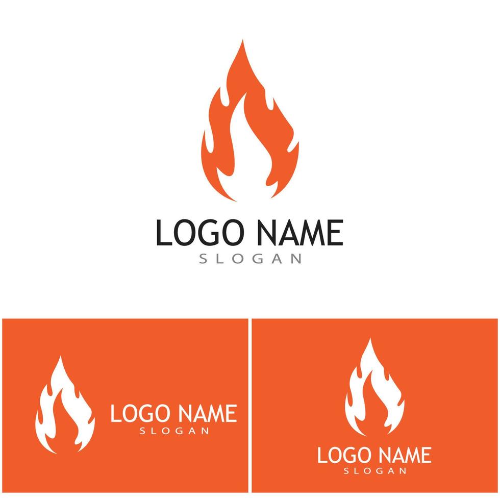 diseño de concepto de vector de logotipo de llama de fuego