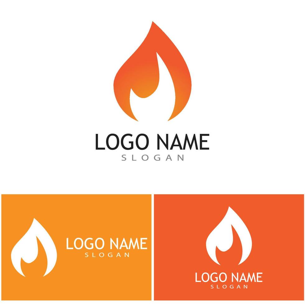 diseño de concepto de vector de logotipo de llama de fuego