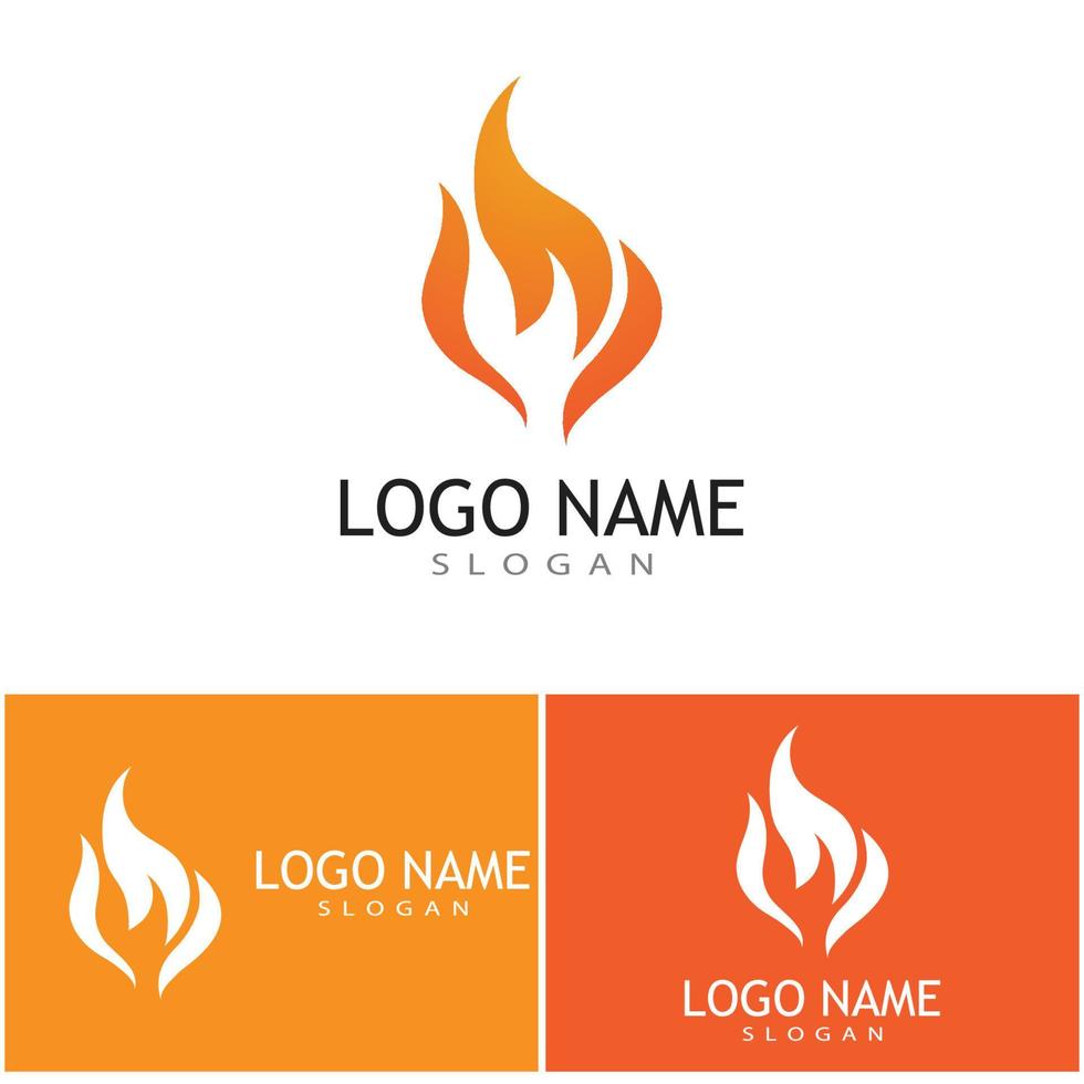 diseño de concepto de vector de logotipo de llama de fuego