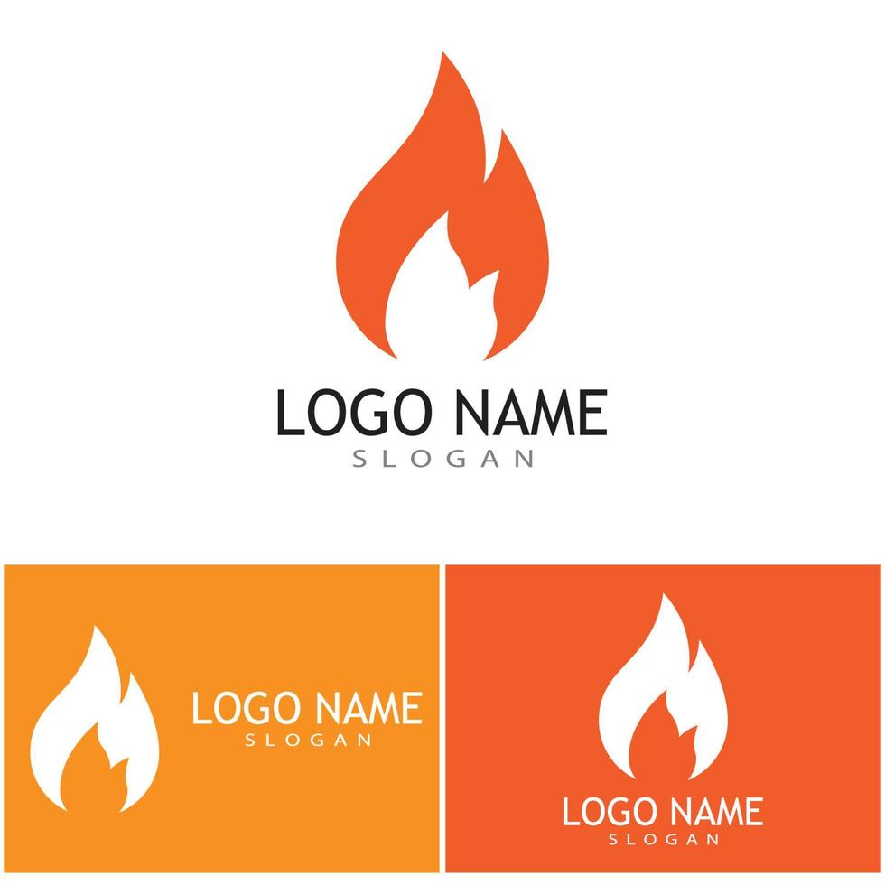 diseño de concepto de vector de logotipo de llama de fuego