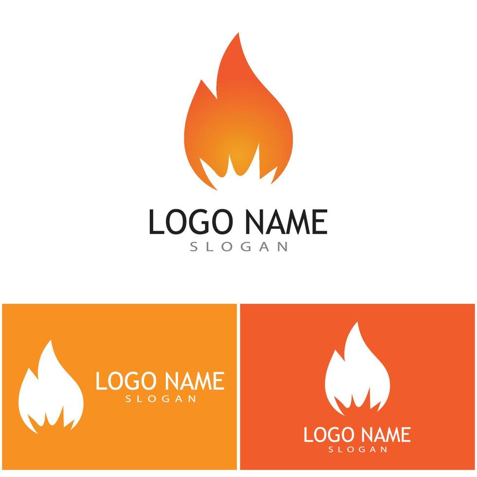 diseño de concepto de vector de logotipo de llama de fuego