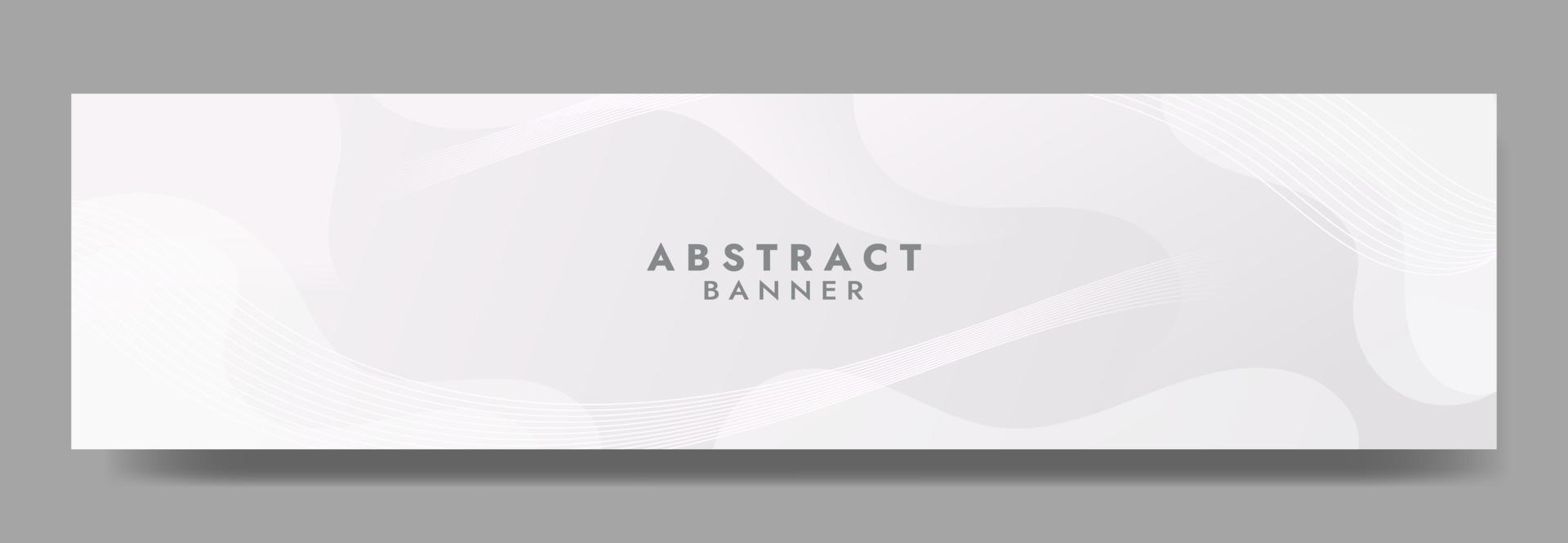 Abstract white Fluid Wave Banner Template vector