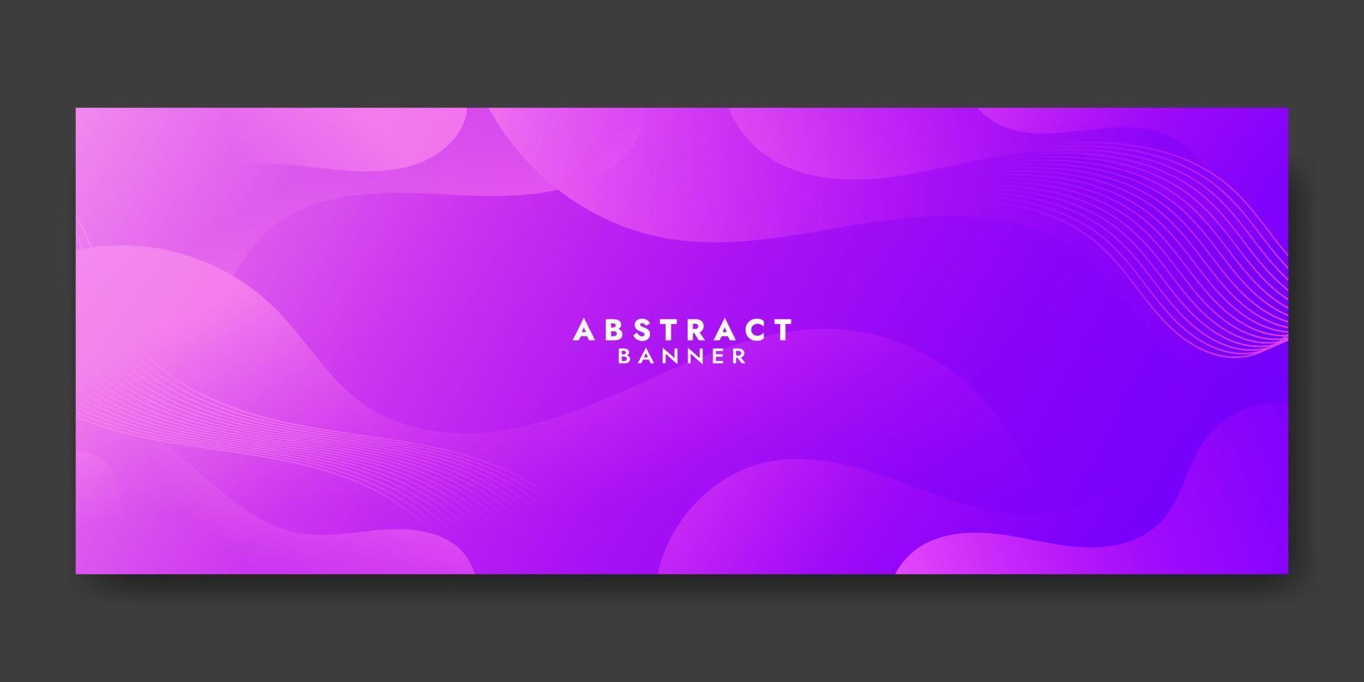 Abstract Purple Fluid Wave Banner Template vector