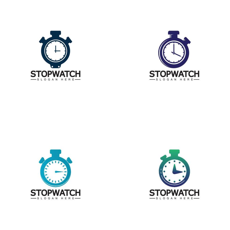 Stopwatch timer logo design vector icon symbol illustration template