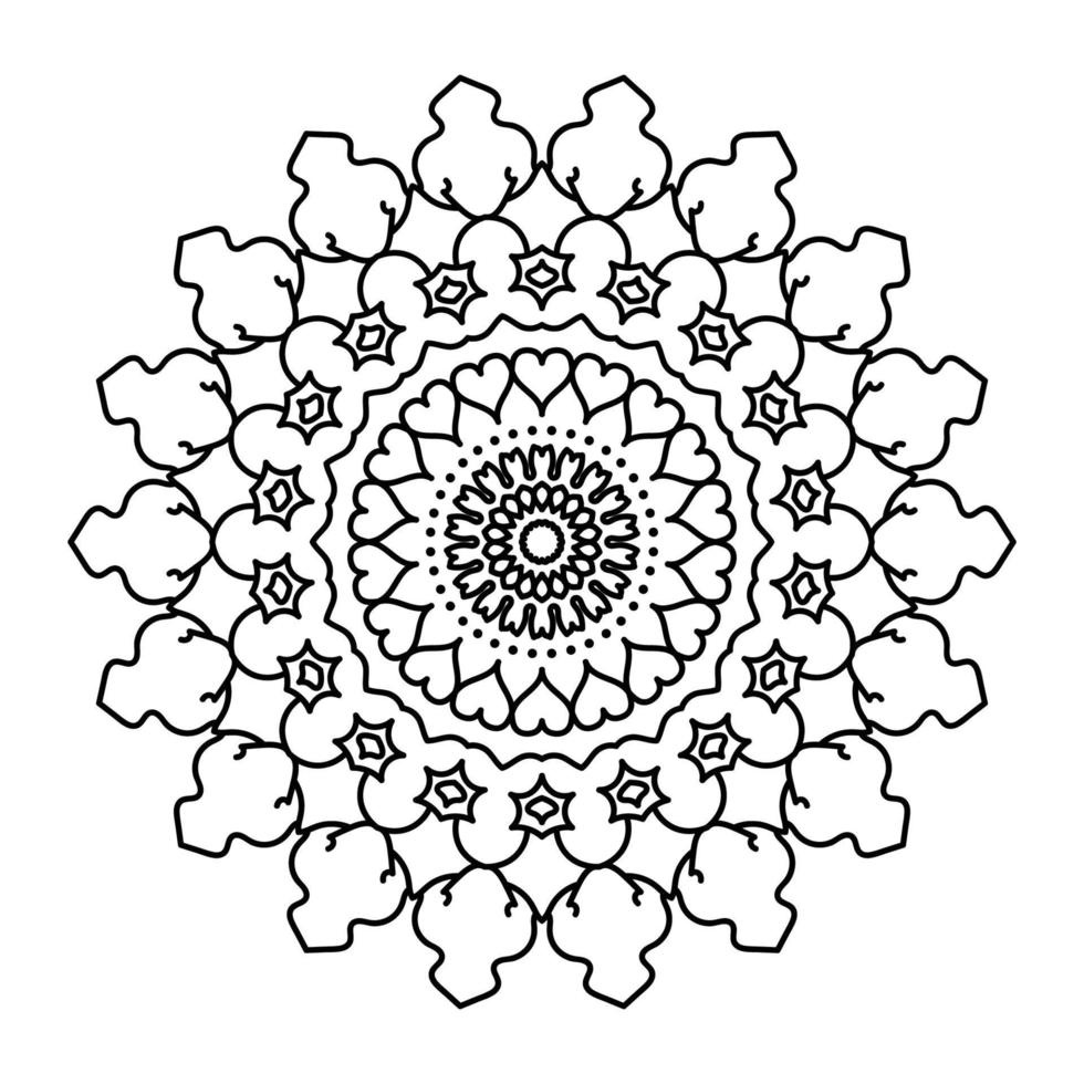 Mandala Illustration Line Art vector