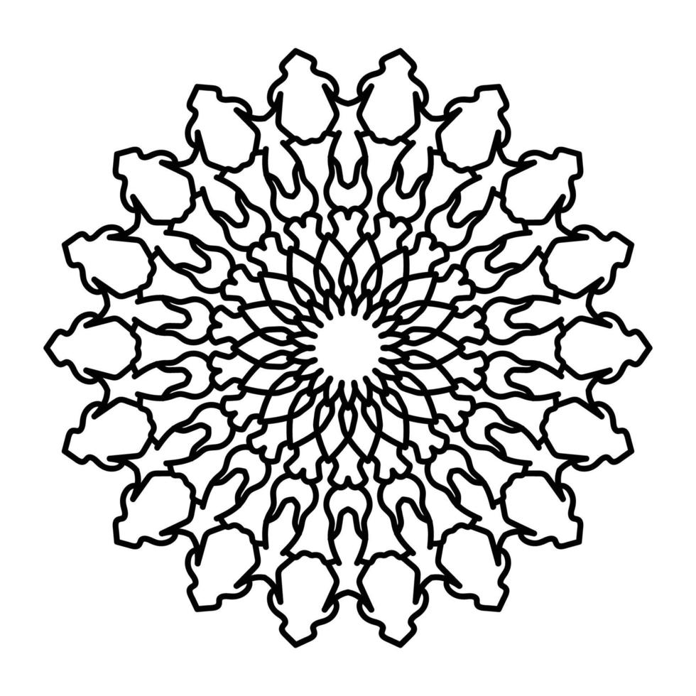 Mandala Illustration Line Art vector