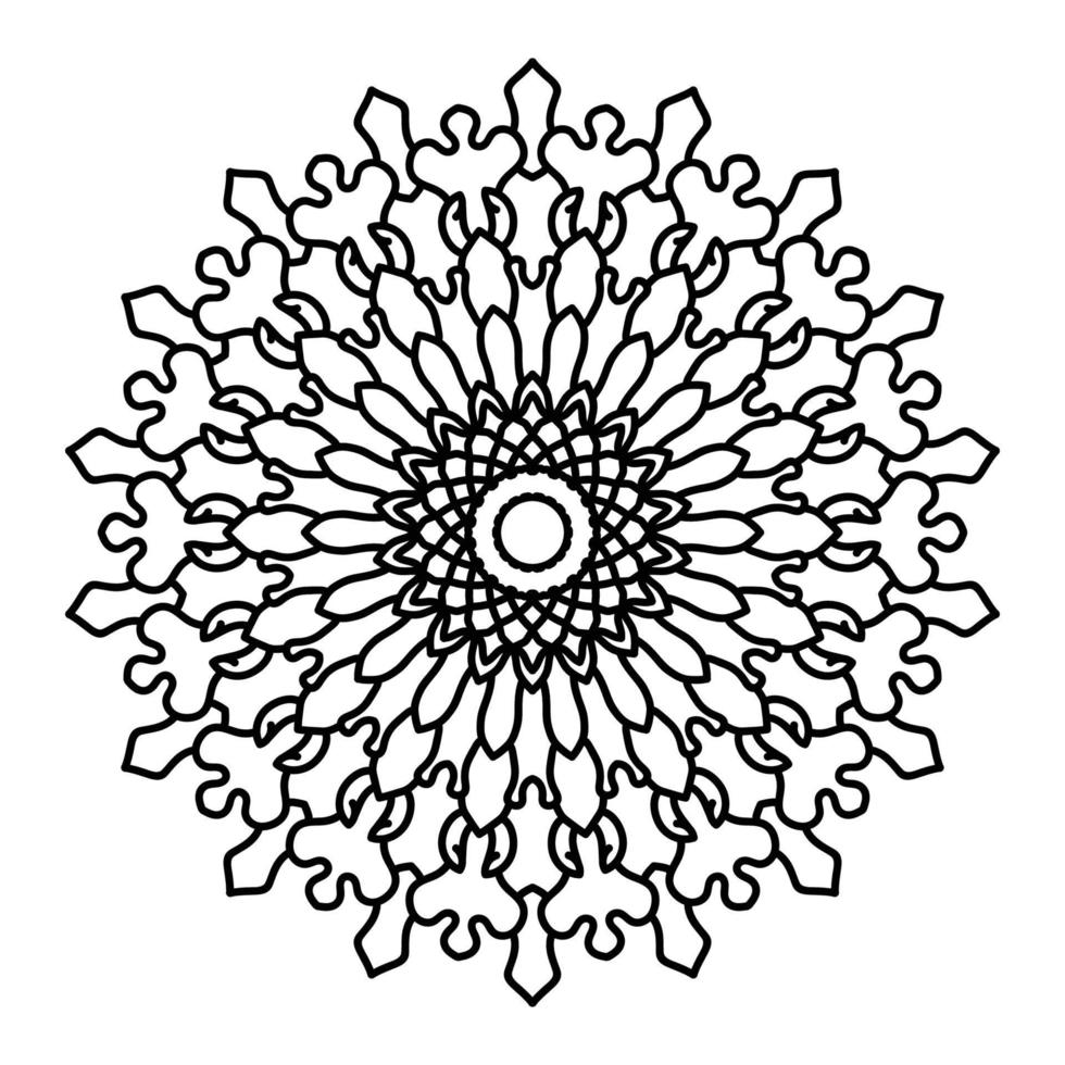 Mandala Illustration Line Art vector