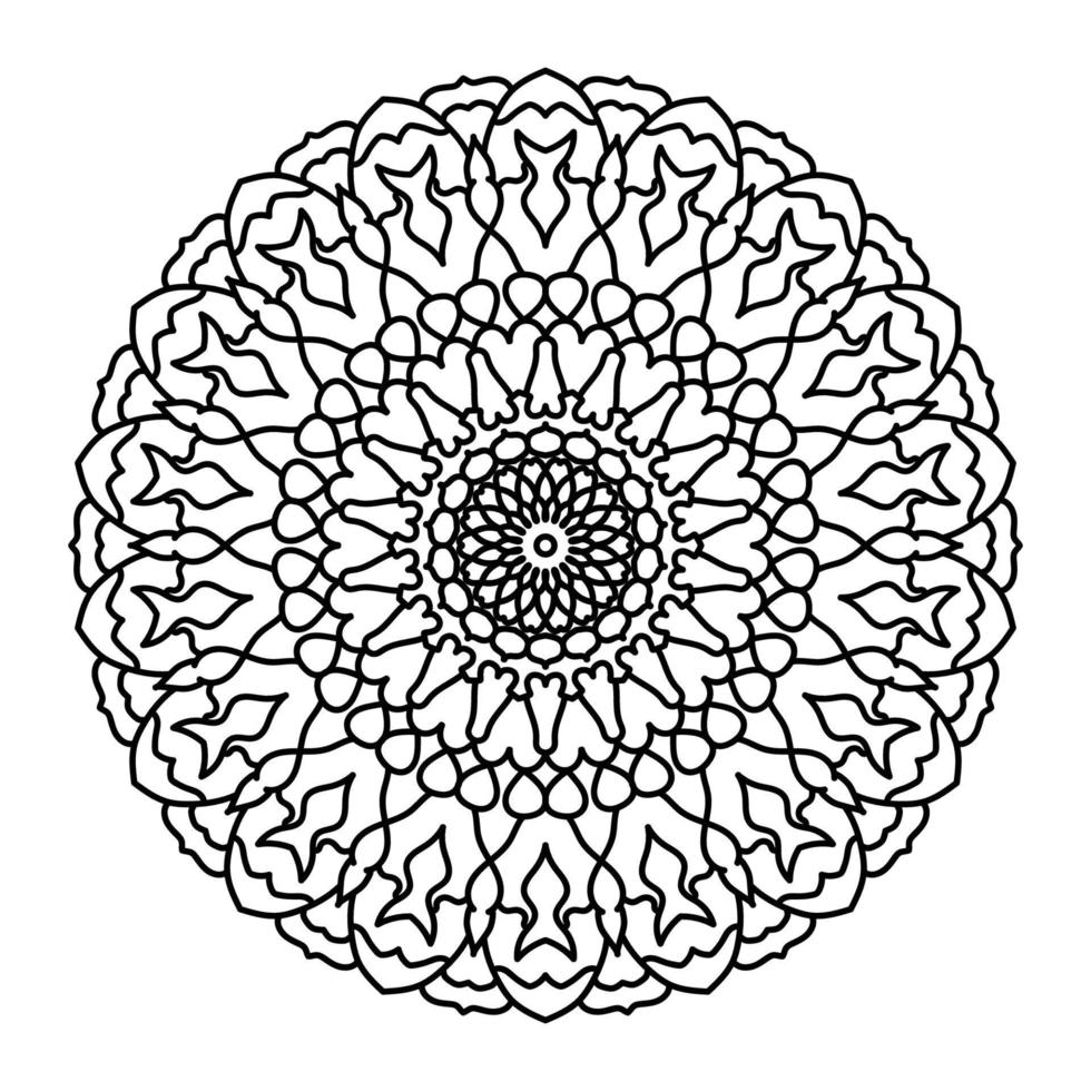 Mandala Illustration Line Art vector