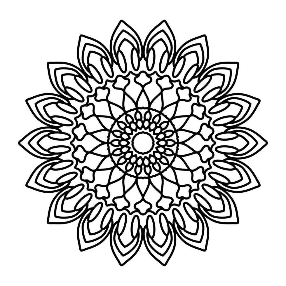 Mandala Illustration Line Art vector