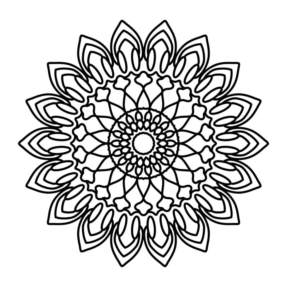 Mandala Illustration Line Art vector