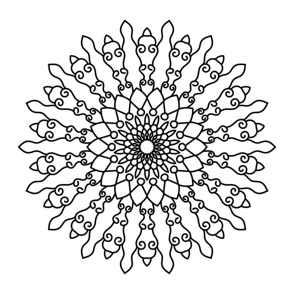 Mandala Illustration Line Art vector