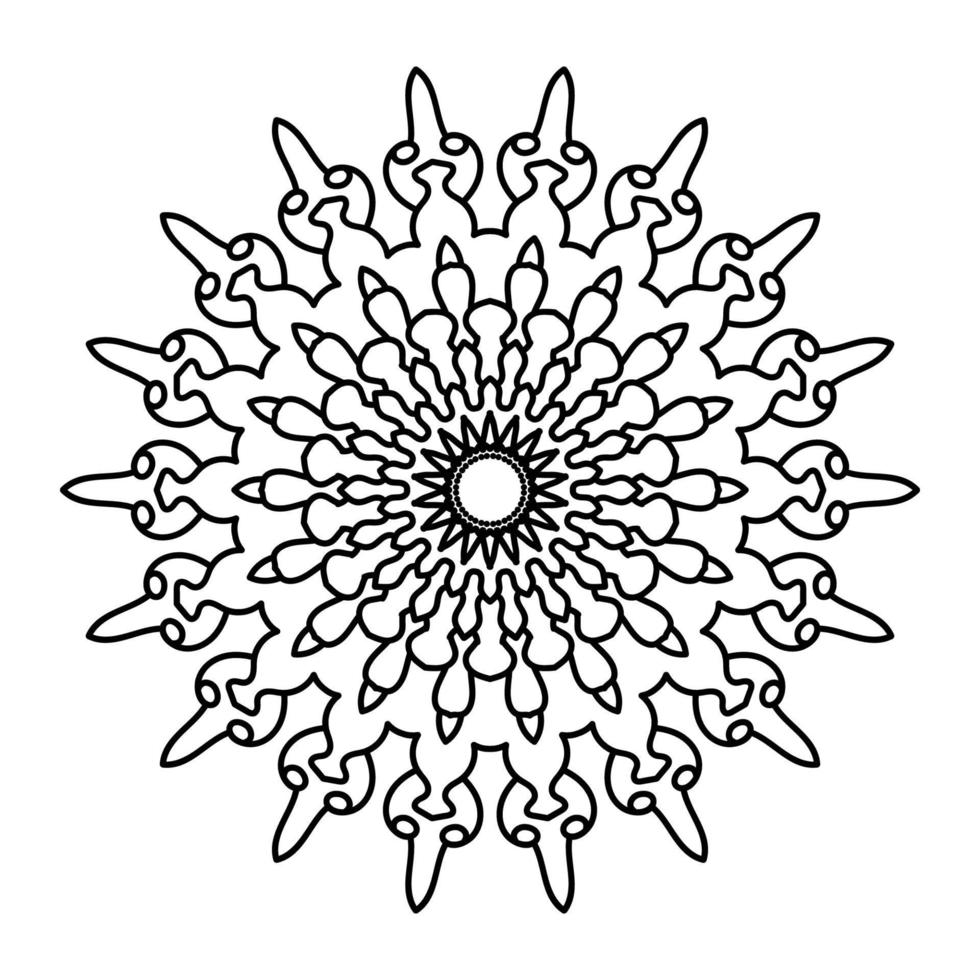 Mandala Illustration Line Art vector