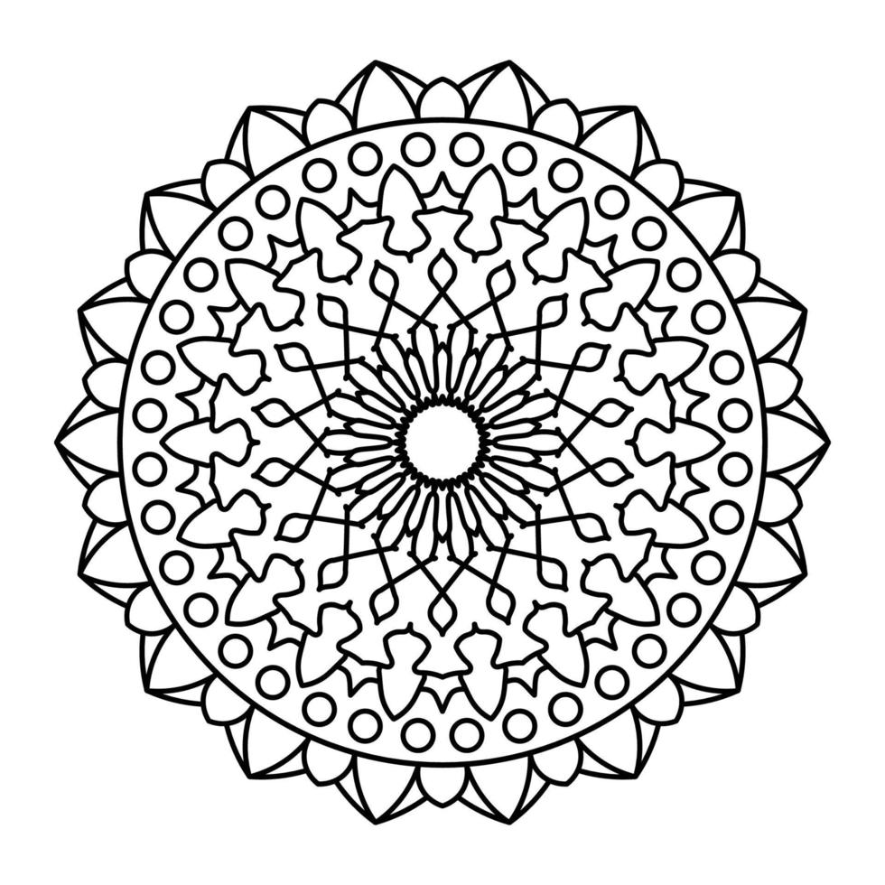 Mandala Illustration Line Art vector