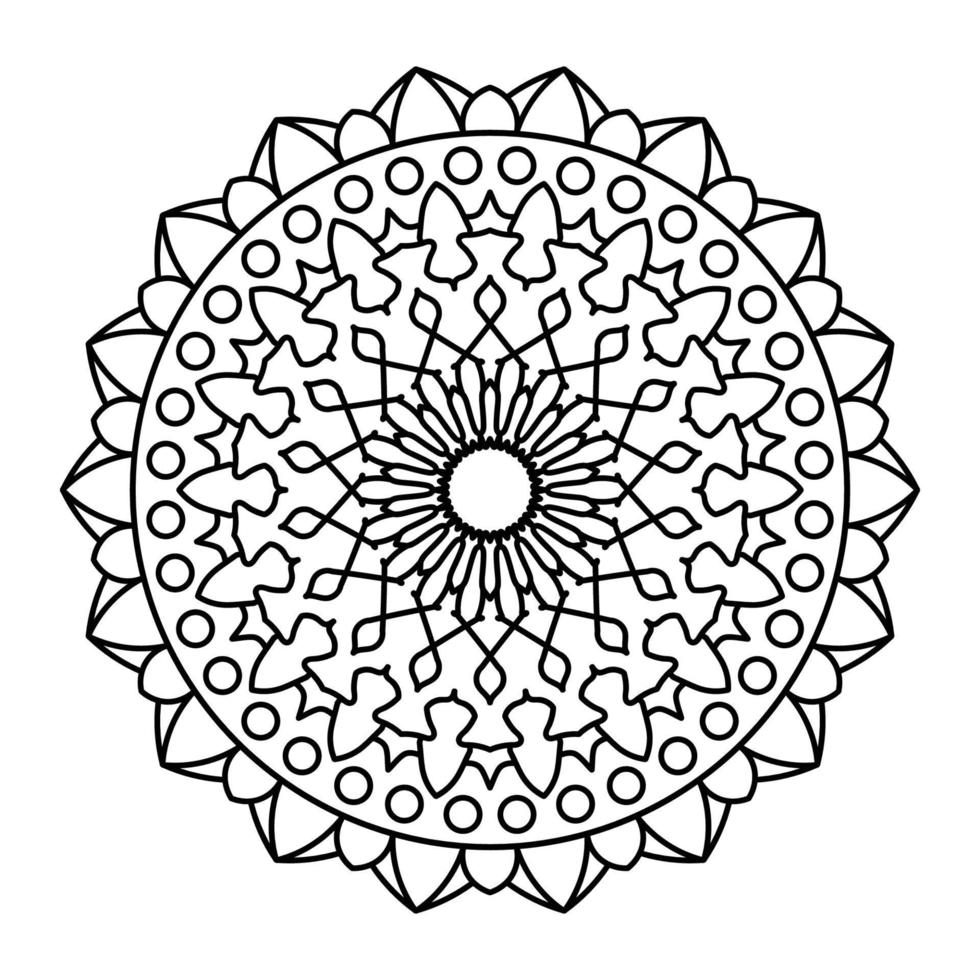 Mandala Illustration Line Art vector