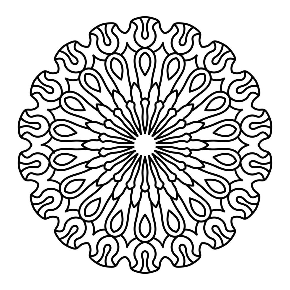 Mandala Illustration Line Art vector