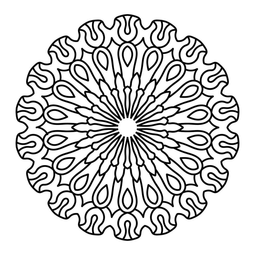 Mandala Illustration Line Art vector