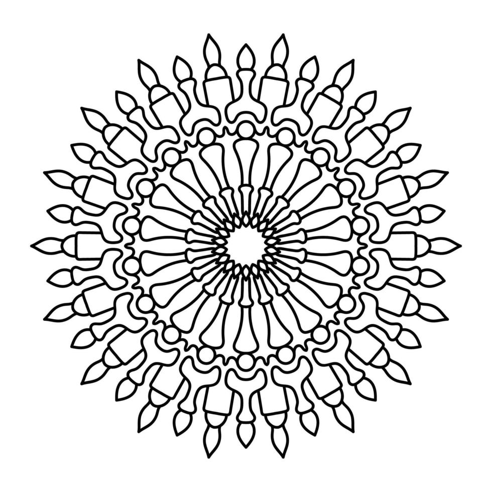 Mandala Illustration Line Art vector