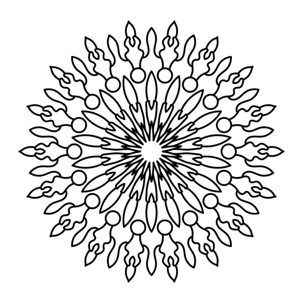 Mandala Illustration Line Art vector