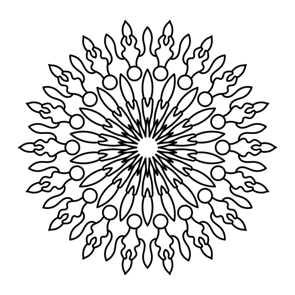 Mandala Illustration Line Art vector