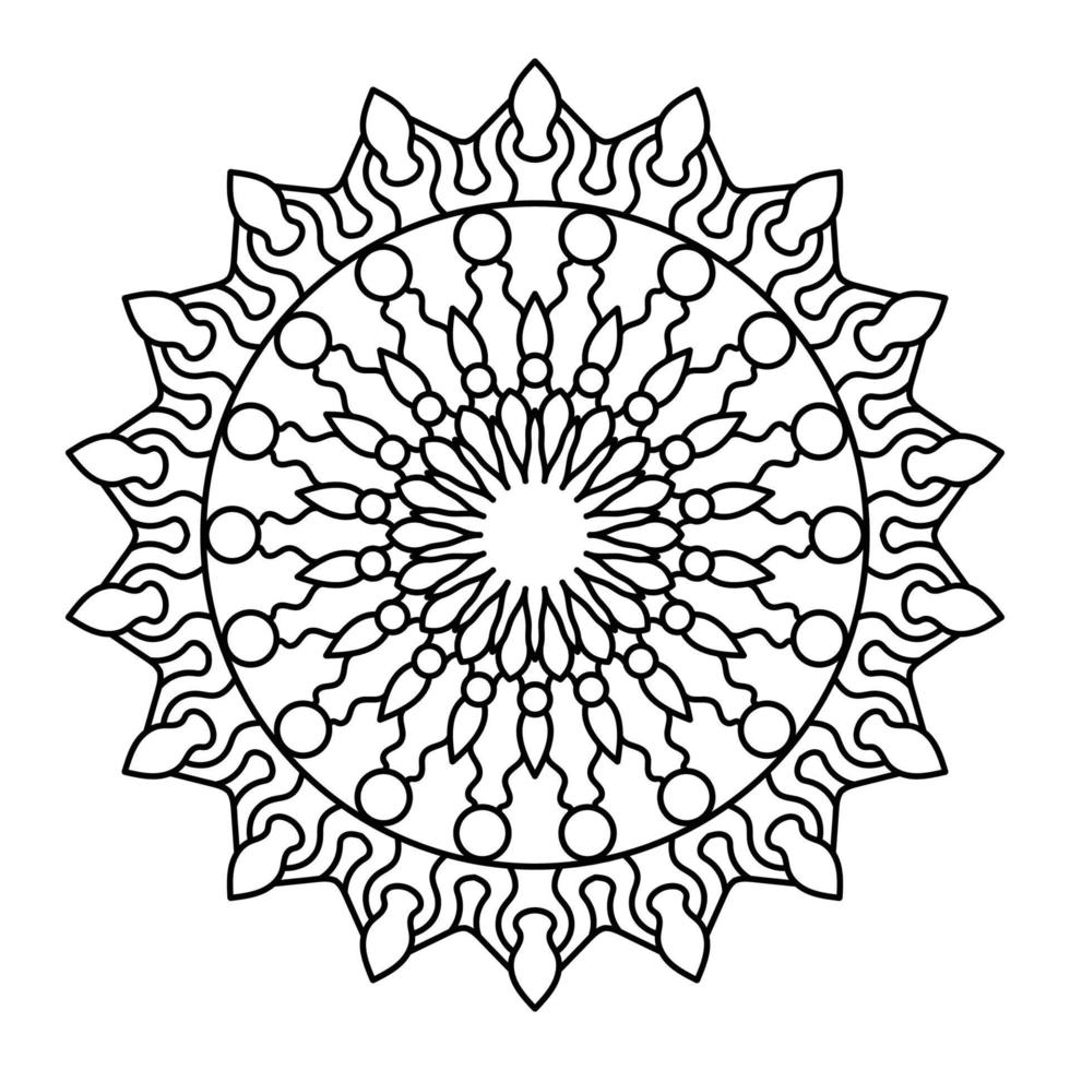 Mandala Illustration Line Art vector