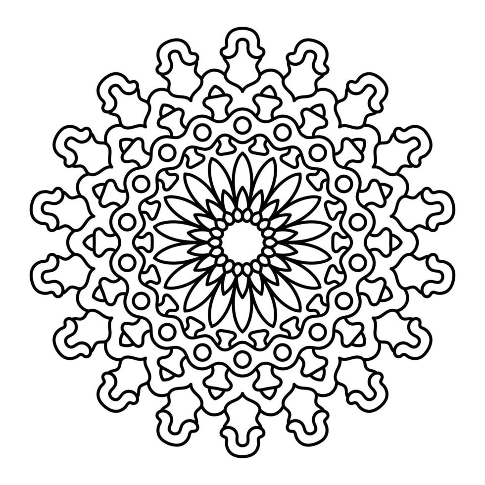 Mandala Illustration Line Art vector