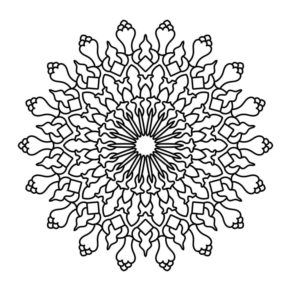Mandala Illustration Line Art vector
