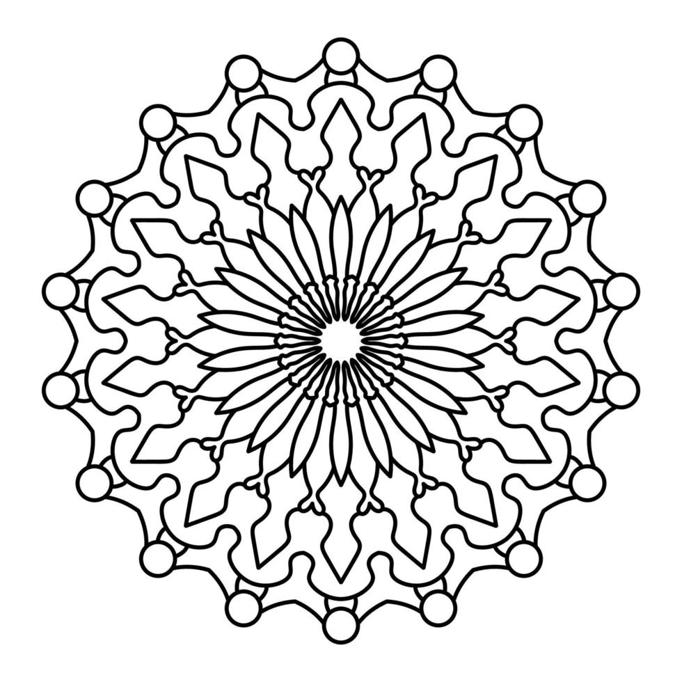 Mandala Illustration Line Art vector