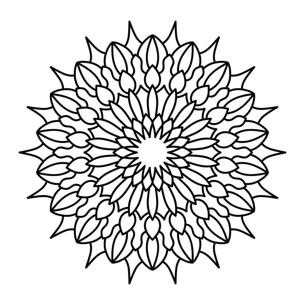 Mandala Illustration Line Art vector