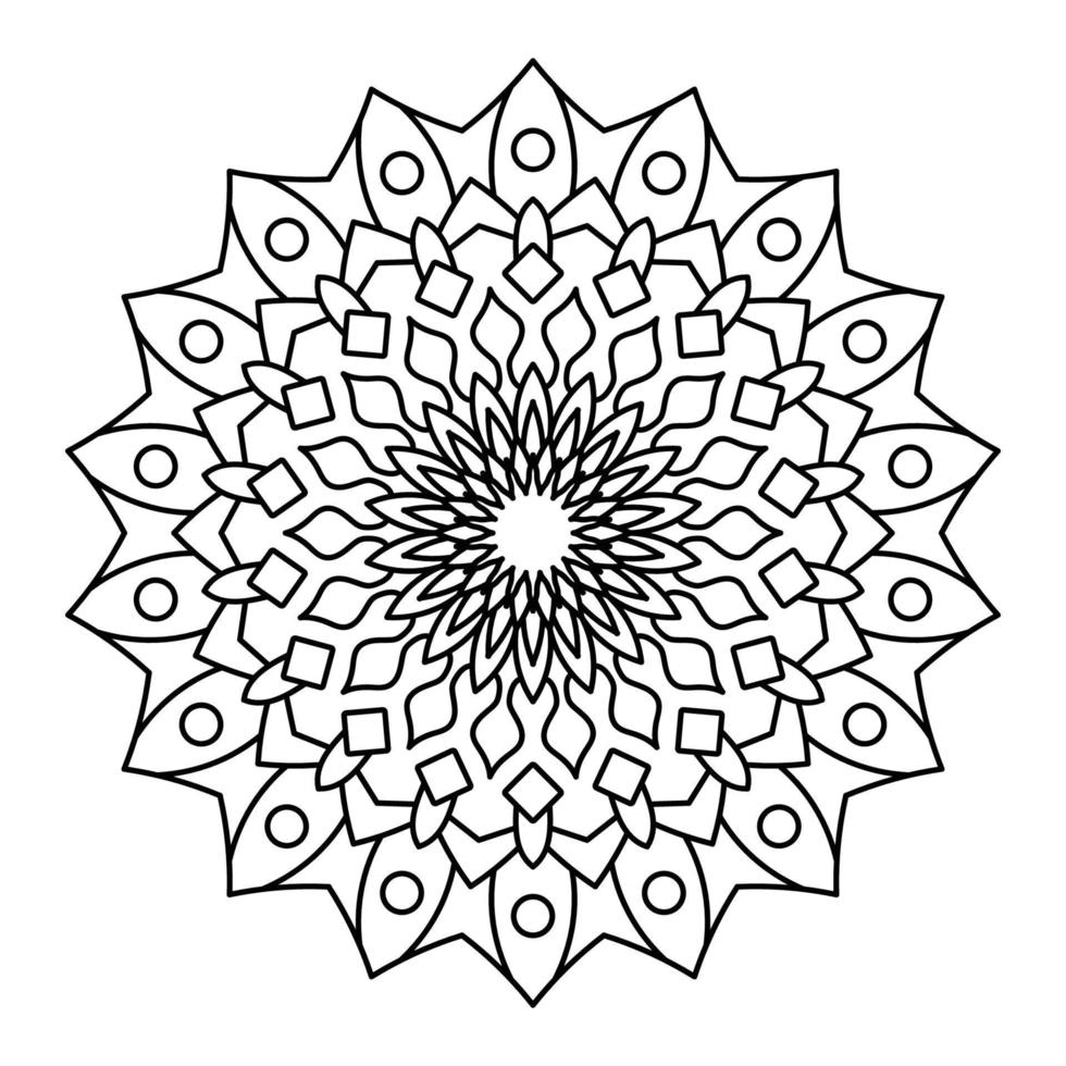 Mandala Illustration Line Art vector
