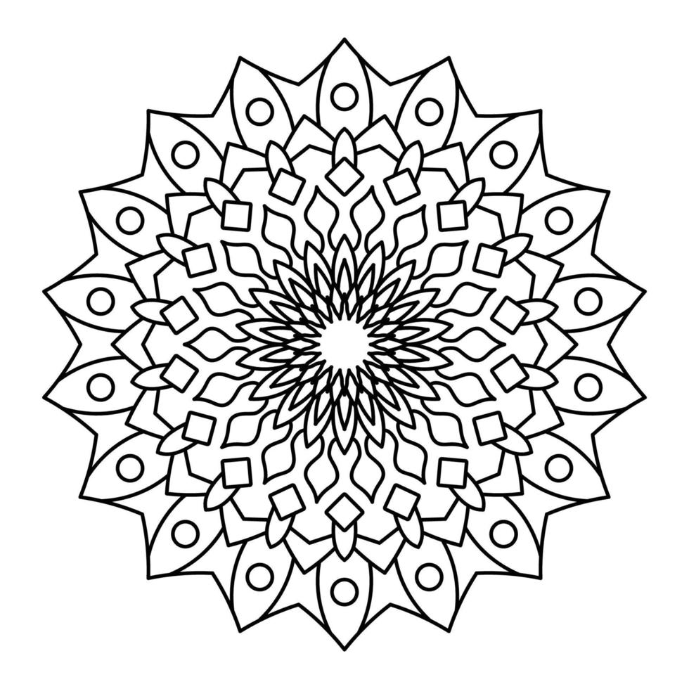 Mandala Illustration Line Art vector