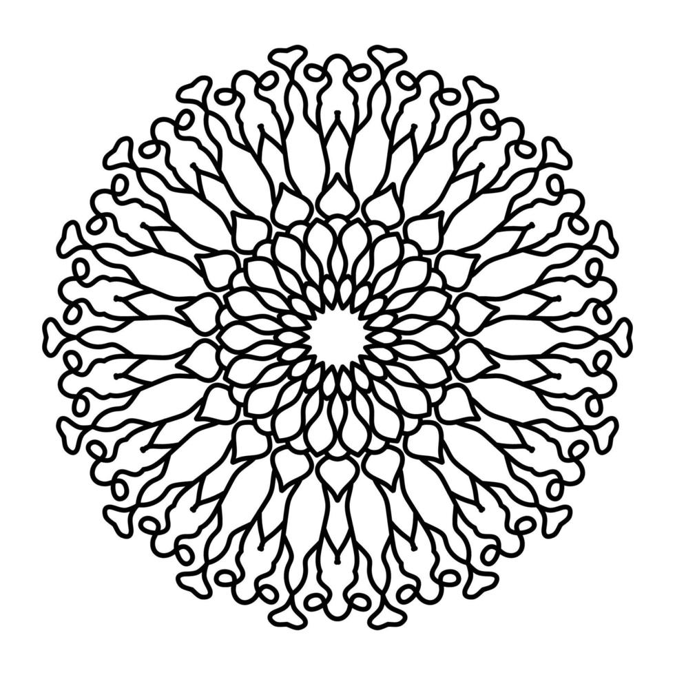 Mandala Illustration Line Art vector