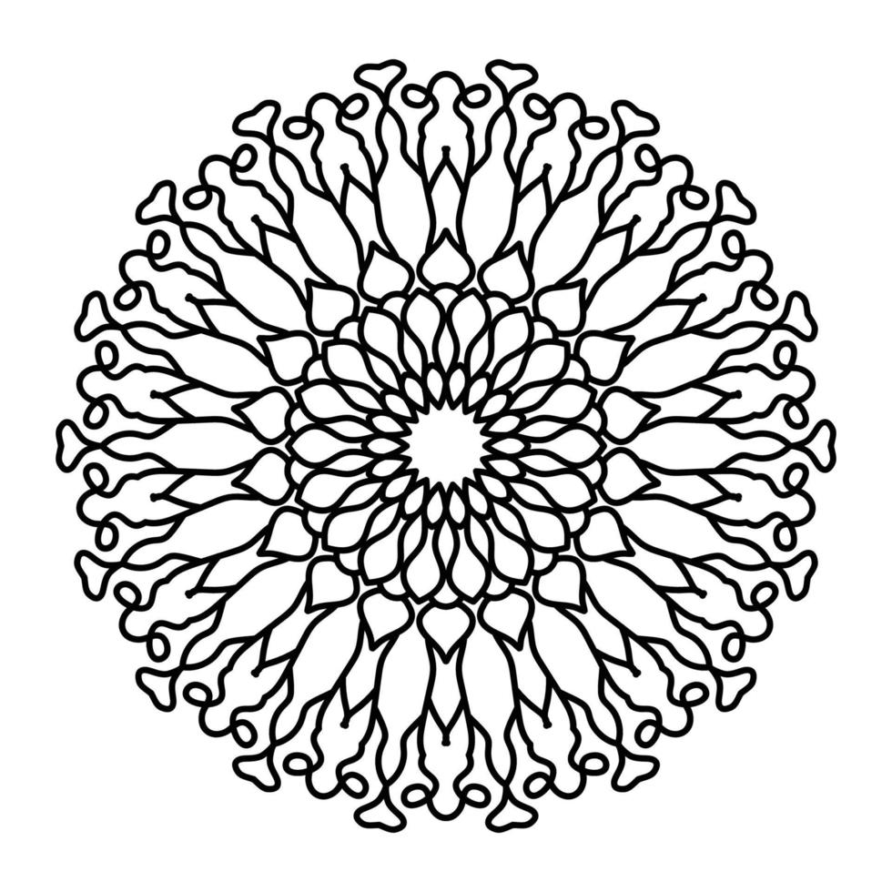 Mandala Illustration Line Art vector