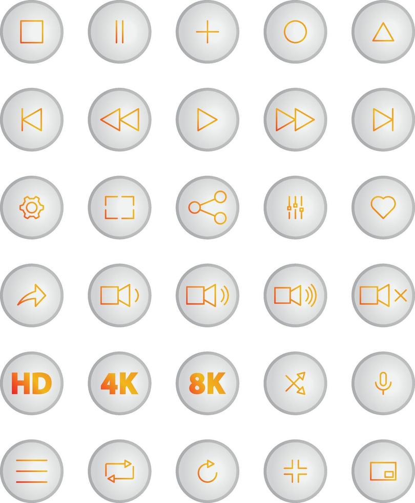 Auido player UI Icon vector