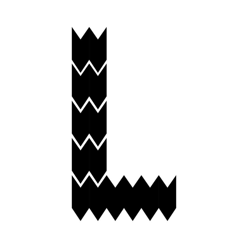 diseño del logotipo de la letra l. vector
