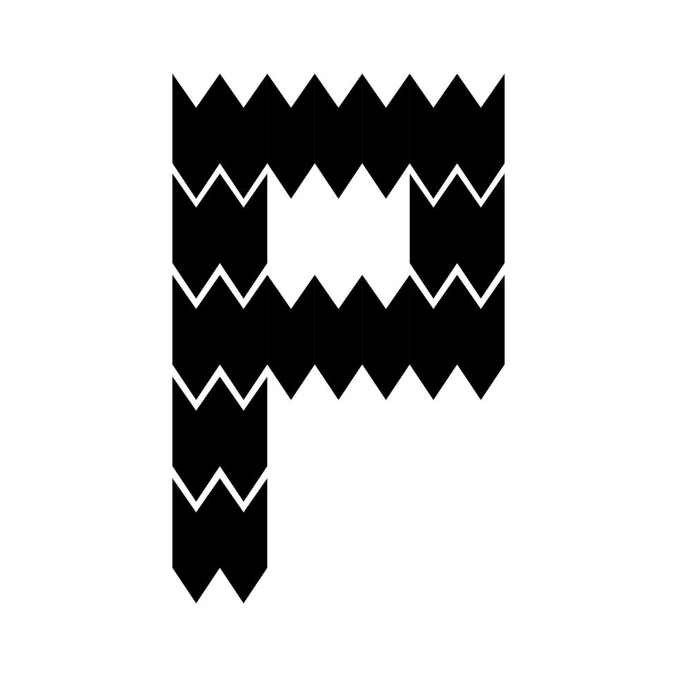 Letter P logo design. vector