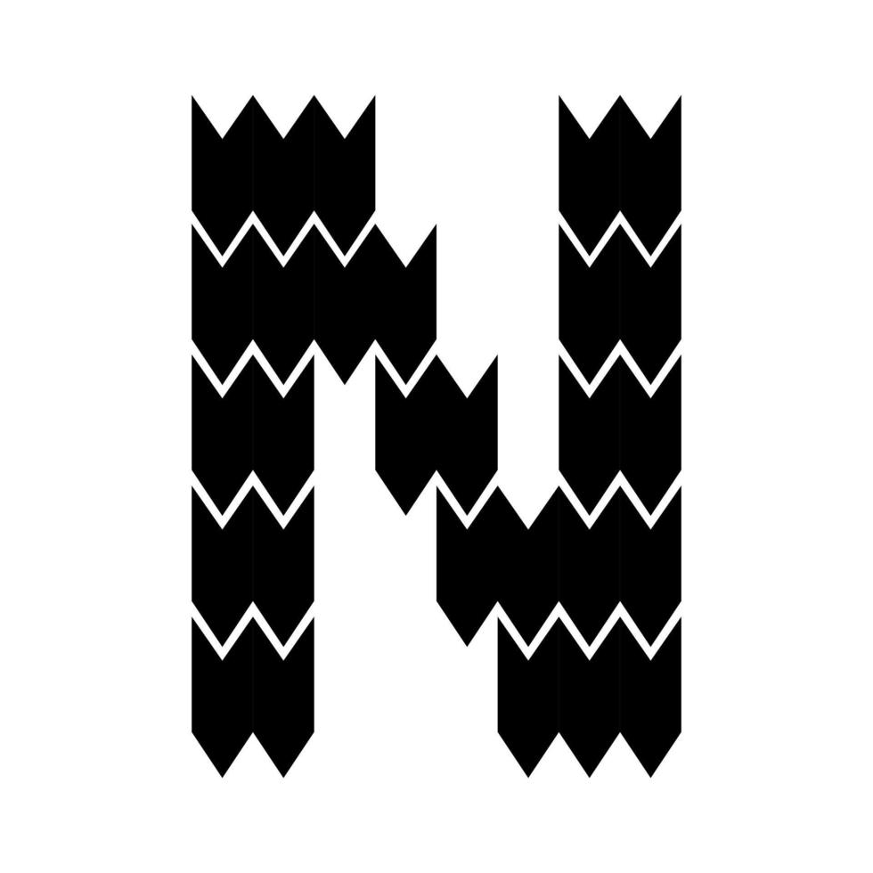 Letter N logo design. vector
