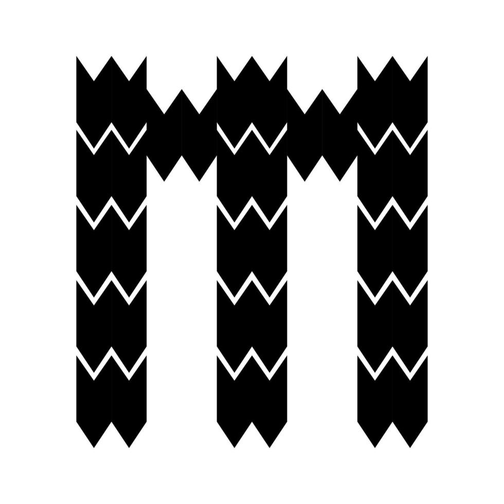 Letter M logo design. vector