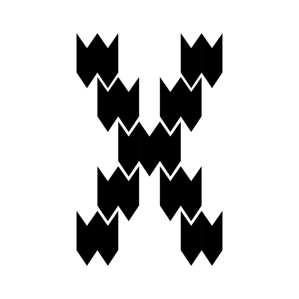 Letter X logo design. vector